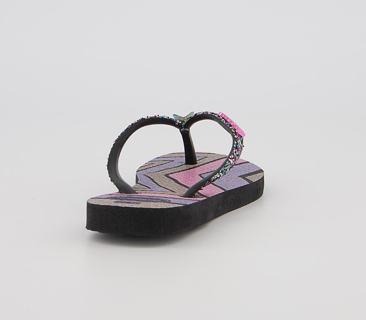 Havaianas Slim Fashion Kids Flip Flops Havaianas Slim Fashion Kids Flip Flops Glitter Black Star
