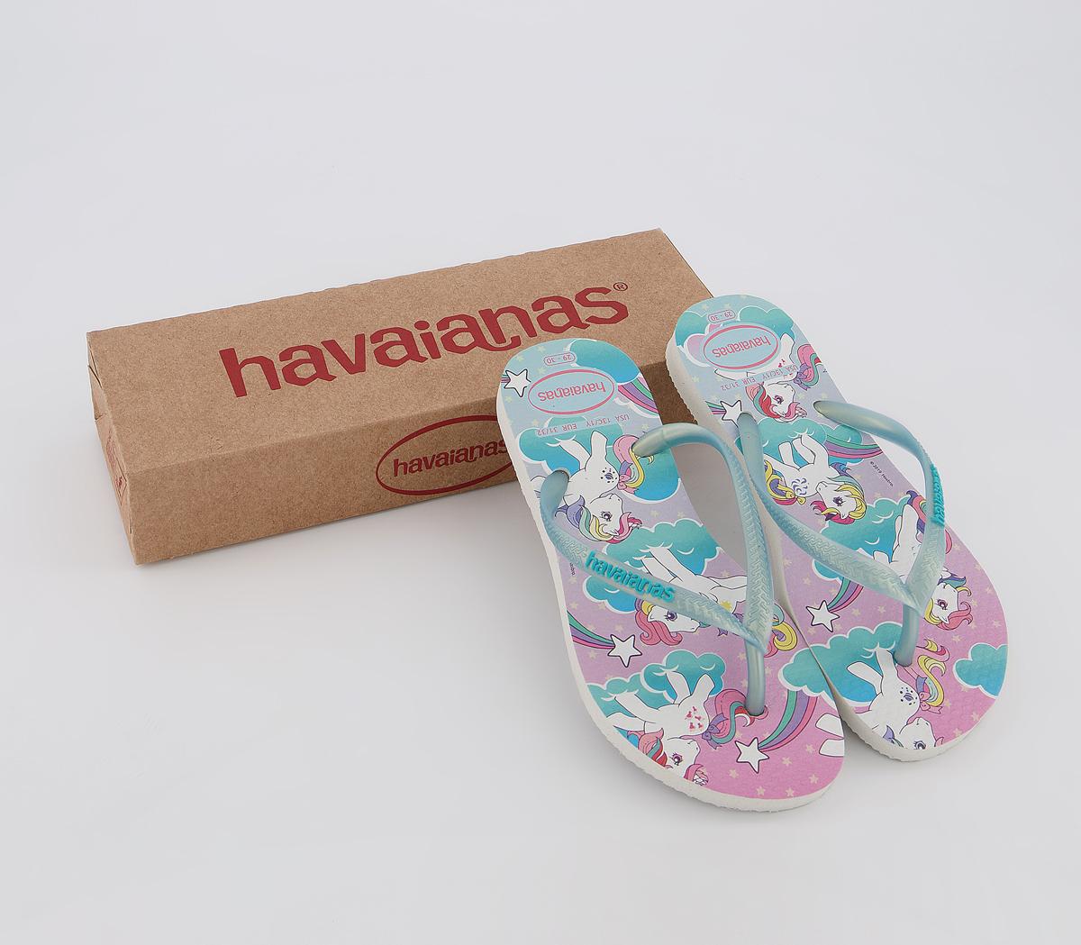 Havaianas Slim Fashion Kids Flip Flops Havaianas Slim Fashion Kids Flip Flops My Little Pony White