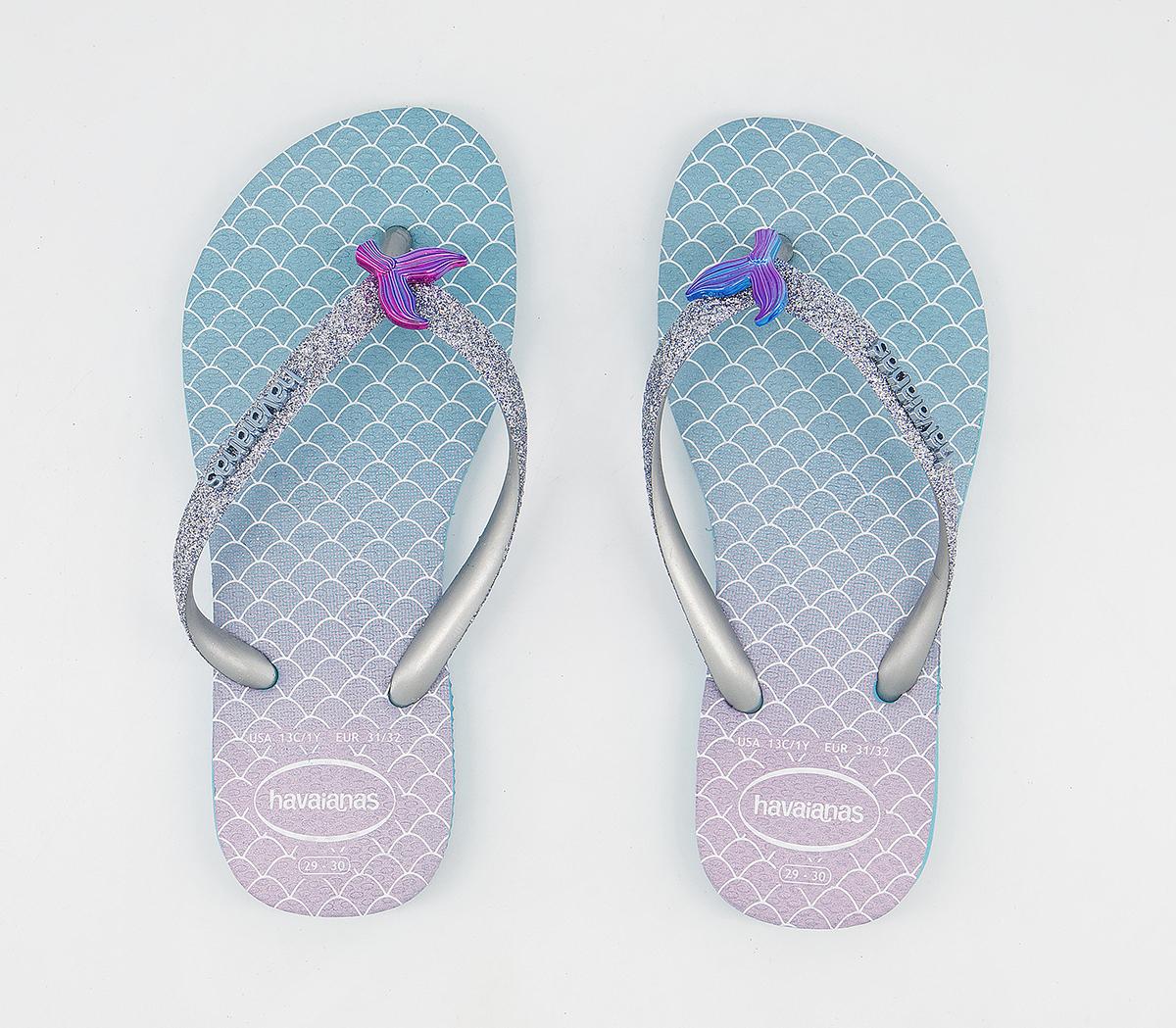 Havaianas Slim Fashion Kids Flip Flops Blue Mermaid - Unisex