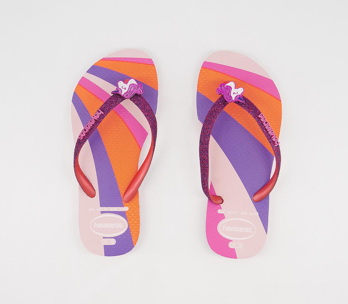 Havaianas Slim Fashion Kids Flip Flops Havaianas Slim Fashion Kids Flip Flops Candy Pink Unicorn