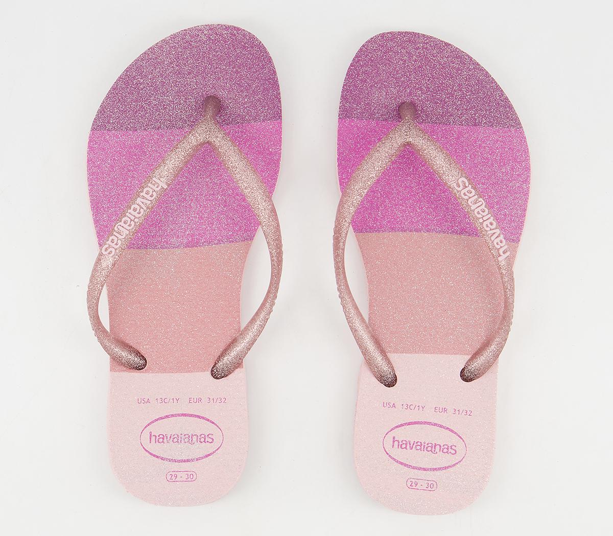 Havaianas Slim Fashion Kids Flip Flops Havaianas Slim Fashion Kids Flip Flops Candy Pink Palette Glow