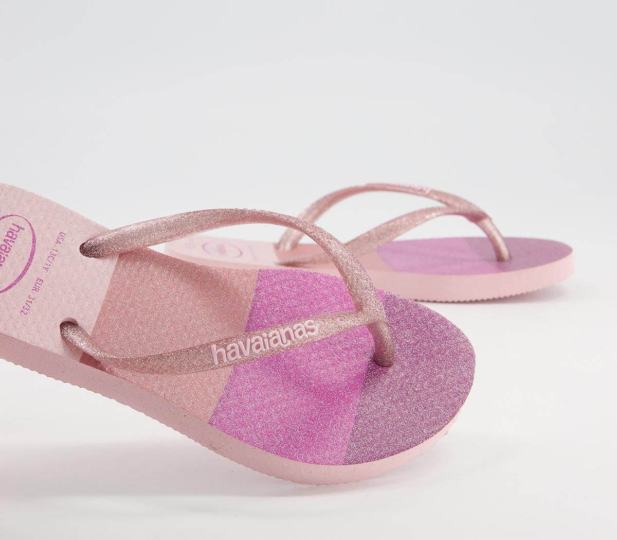 Havaianas Slim Fashion Kids Flip Flops Havaianas Slim Fashion Kids Flip Flops Candy Pink Palette Glow