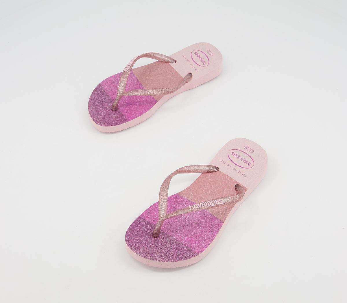 Havaianas Slim Fashion Kids Flip Flops Havaianas Slim Fashion Kids Flip Flops Candy Pink Palette Glow