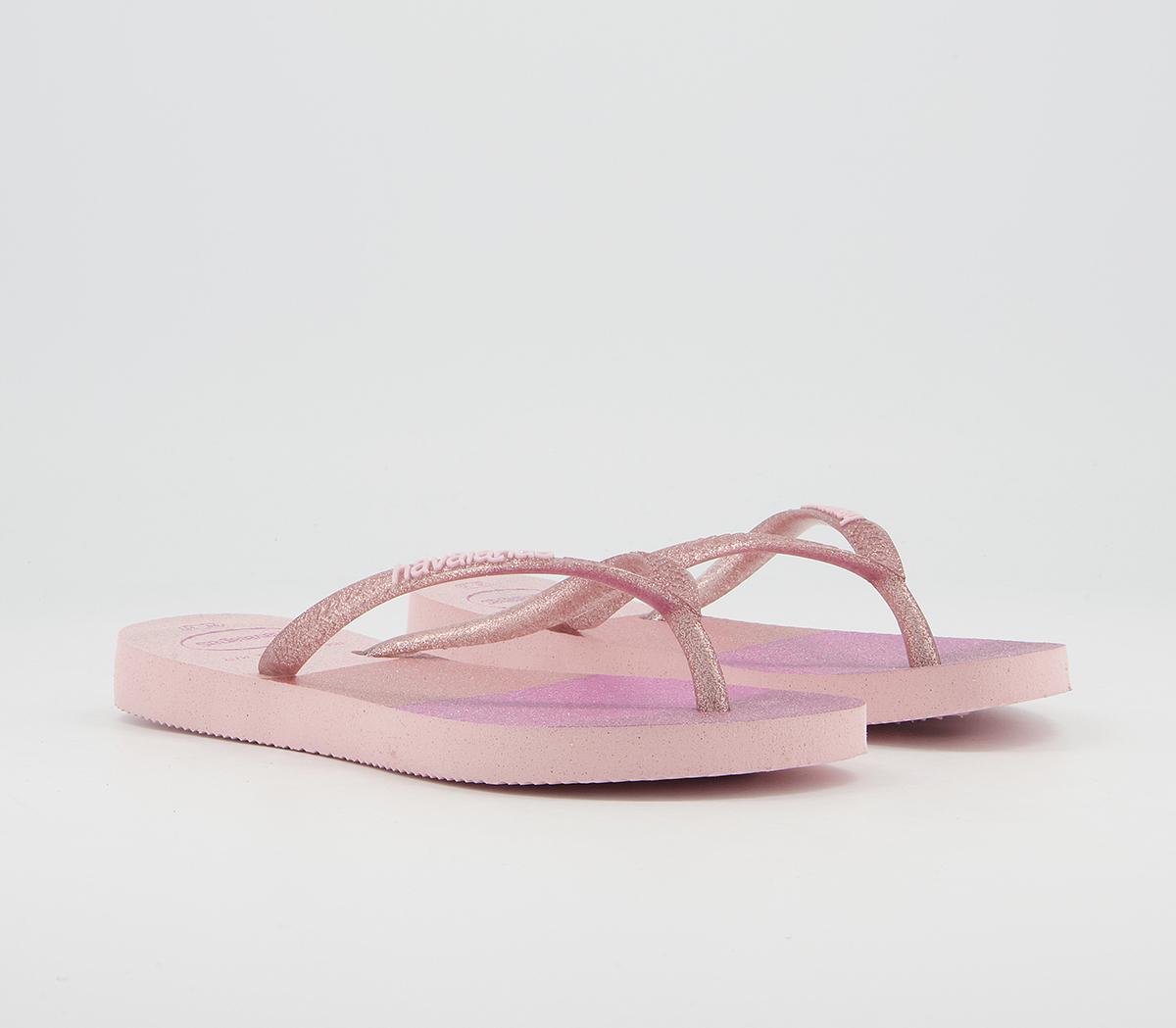 Havaianas Slim Fashion Kids Flip Flops Havaianas Slim Fashion Kids Flip Flops Candy Pink Palette Glow