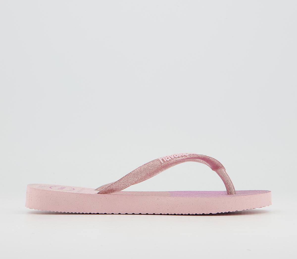 HavaianasSlim Fashion Kids Flip Flops HavaianasSlim Fashion Kids Flip FlopsCandy Pink Palette Glow