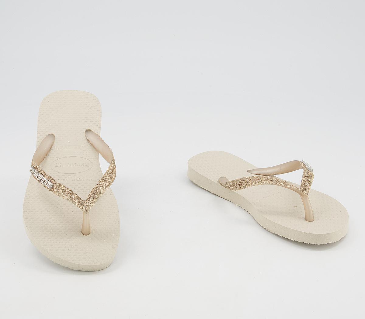 Havaianas Slim Fashion Kids Flip Flops Havaianas Slim Fashion Kids Flip Flops Beige Glitter