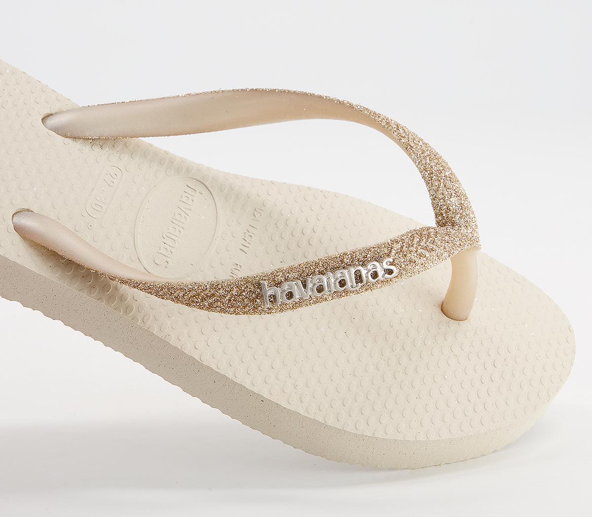 Havaianas Slim Fashion Kids Flip Flops Havaianas Slim Fashion Kids Flip Flops Beige Glitter