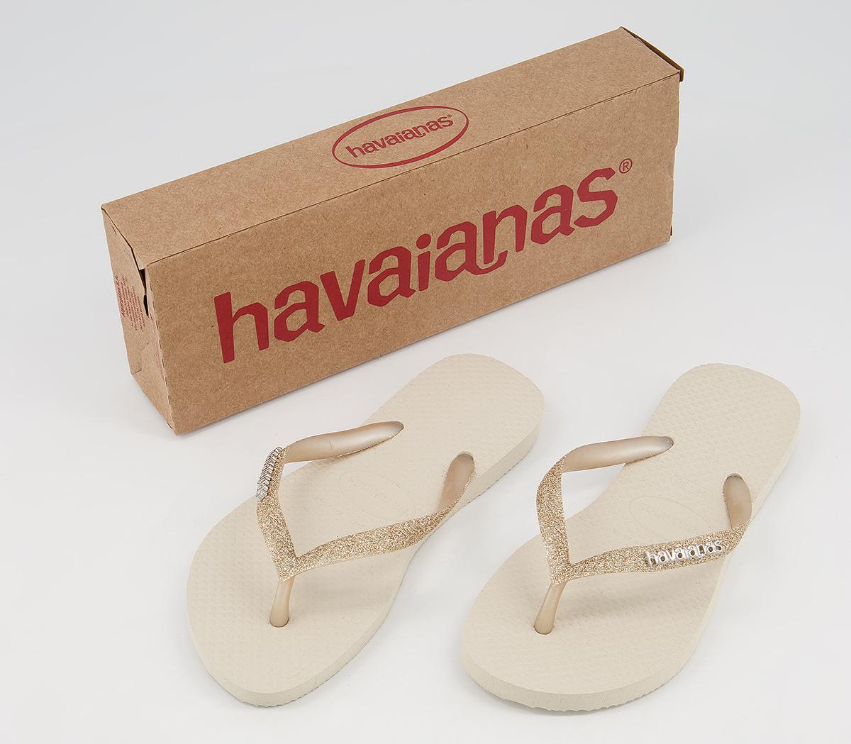 Havaianas Slim Fashion Kids Flip Flops Havaianas Slim Fashion Kids Flip Flops Beige Glitter