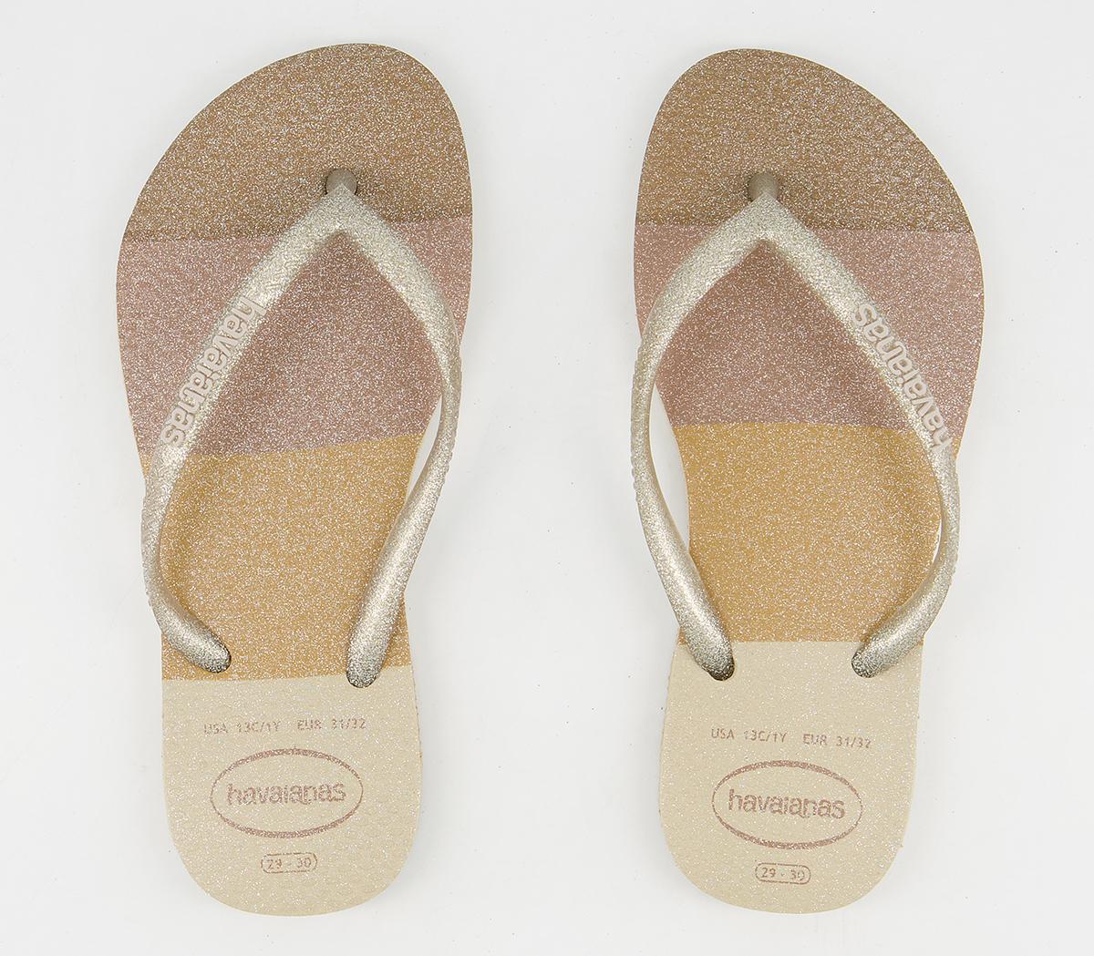Havaianas Slim Fashion Kids Flip Flops Havaianas Slim Fashion Kids Flip Flops Sand Grey Palette Glow