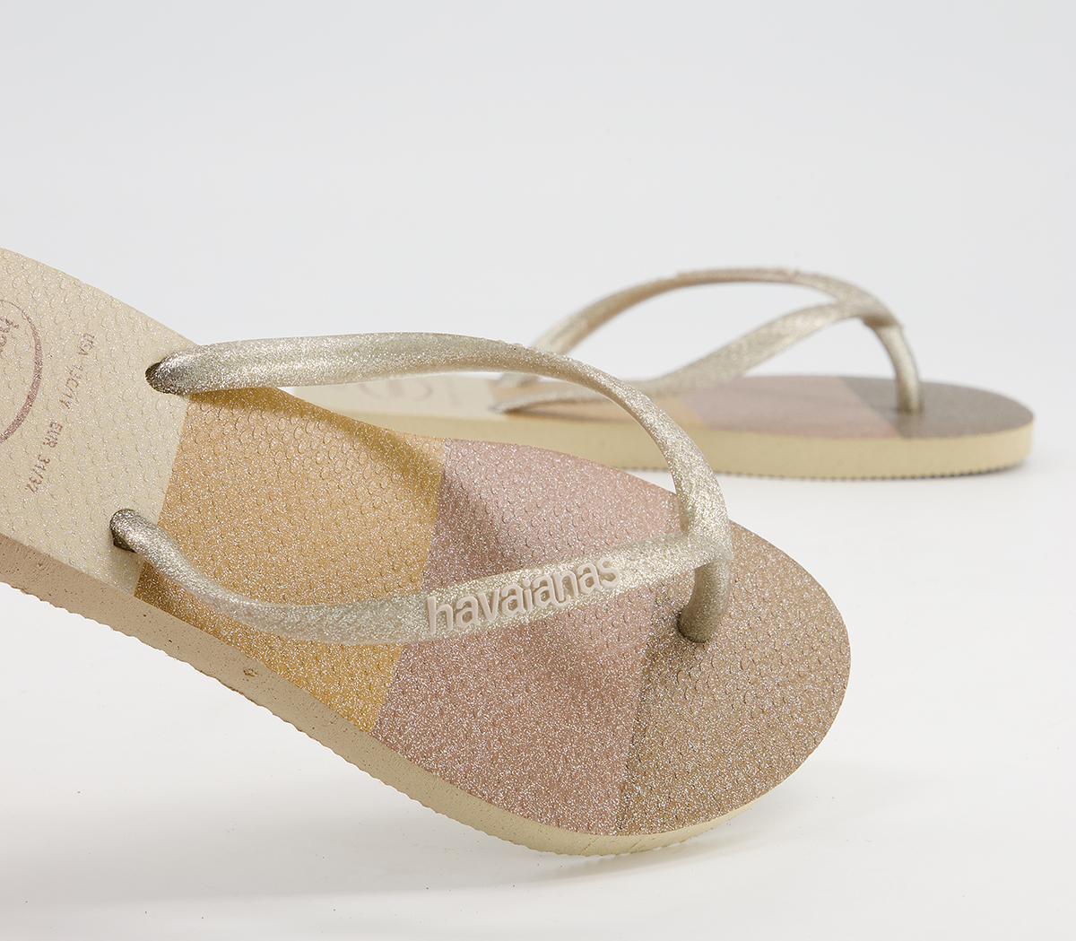 Havaianas Slim Fashion Kids Flip Flops Havaianas Slim Fashion Kids Flip Flops Sand Grey Palette Glow
