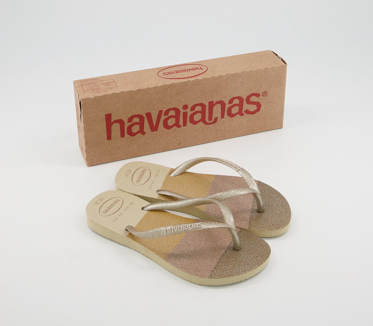Havaianas Slim Fashion Kids Flip Flops Havaianas Slim Fashion Kids Flip Flops Sand Grey Palette Glow