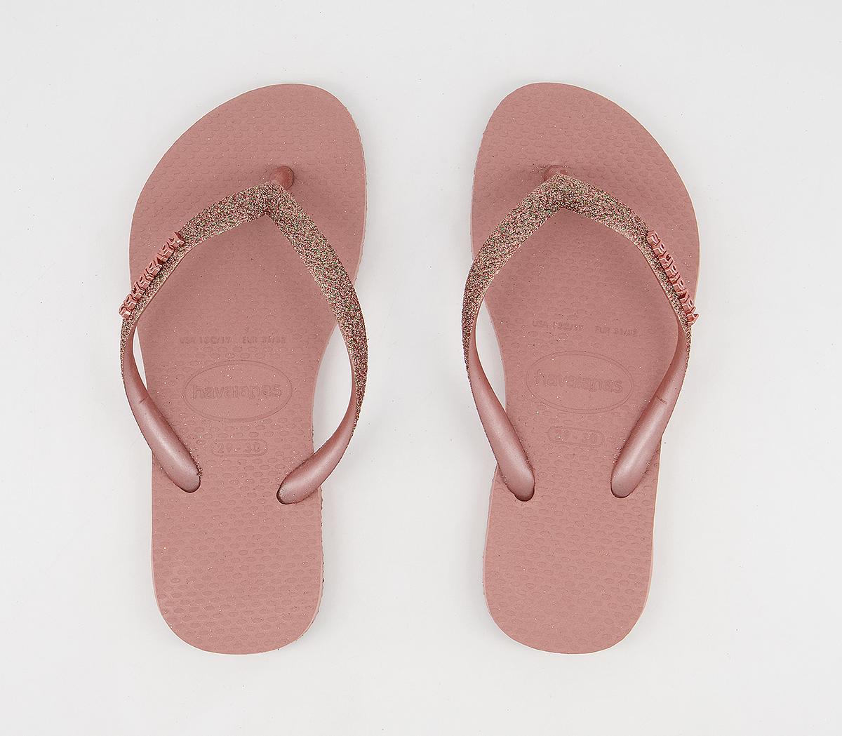 Havaianas Slim Fashion Kids Flip Flops Havaianas Slim Fashion Kids Flip Flops Croque Rose Glitter