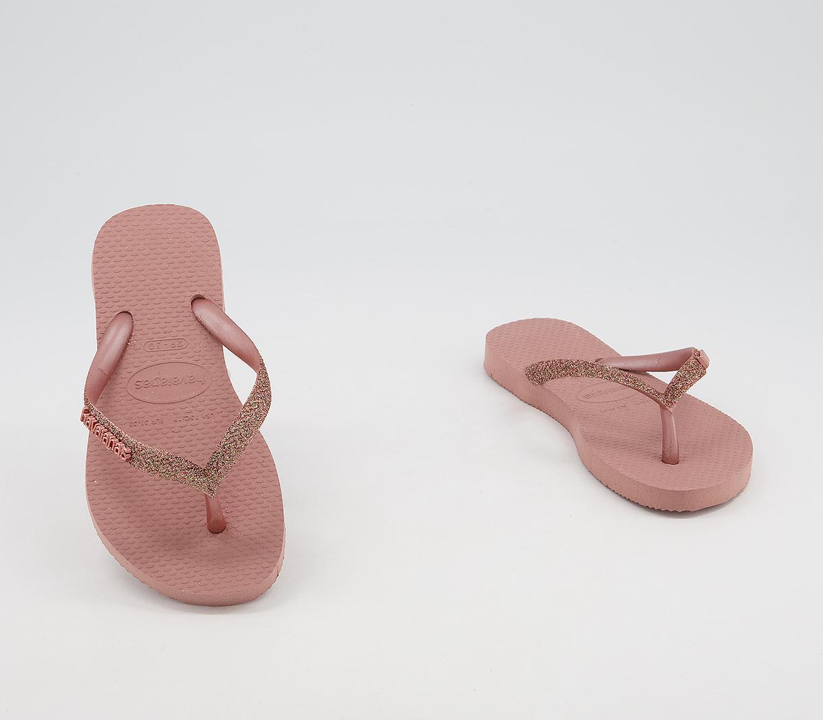Havaianas Slim Fashion Kids Flip Flops Havaianas Slim Fashion Kids Flip Flops Croque Rose Glitter