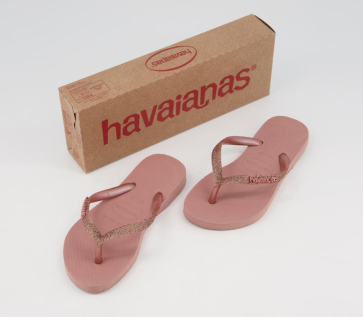 Havaianas Slim Fashion Kids Flip Flops Havaianas Slim Fashion Kids Flip Flops Croque Rose Glitter