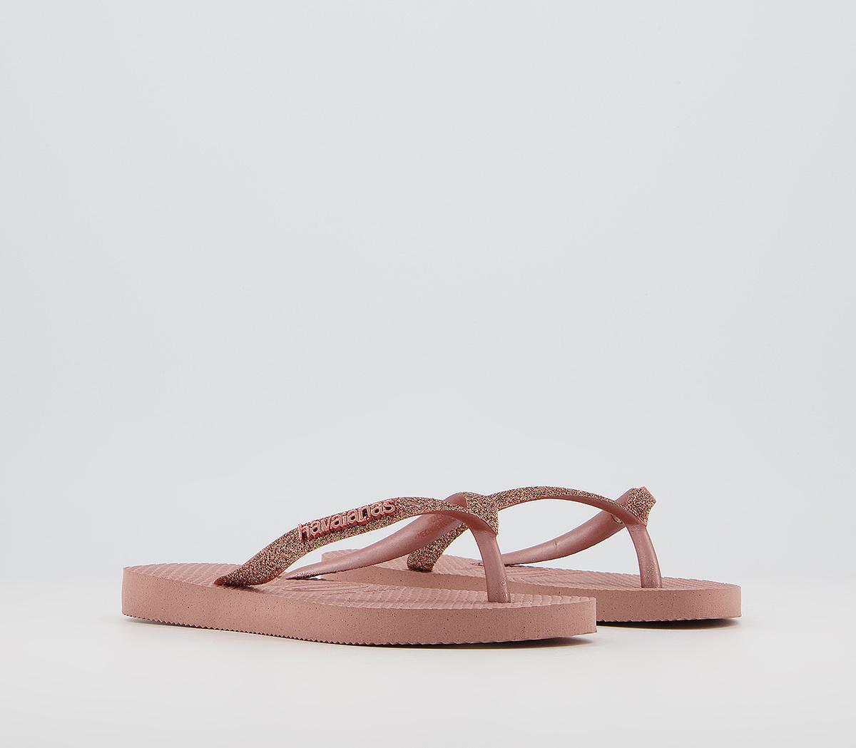 Havaianas Slim Fashion Kids Flip Flops Havaianas Slim Fashion Kids Flip Flops Croque Rose Glitter