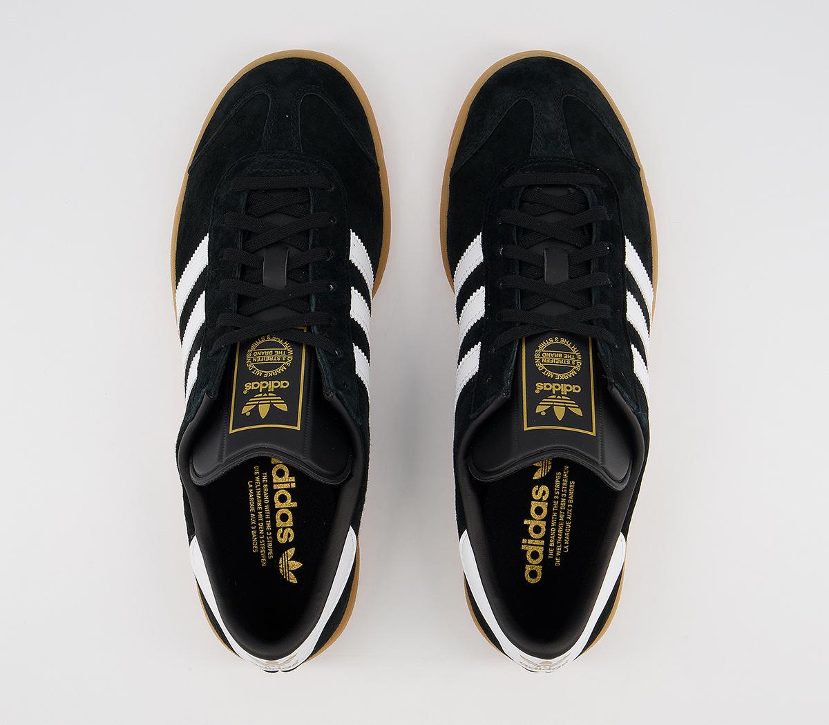 adidas gazelle silver green womens Adidas Hamburg Mens Black Trainers – Sport It First main image 0