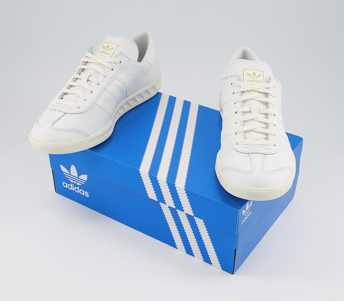 white hamburg trainers