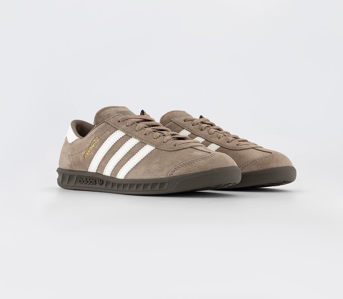 adidas Hamburg Trainers Chalky Brown Off Whte Branch - Men's Trainers