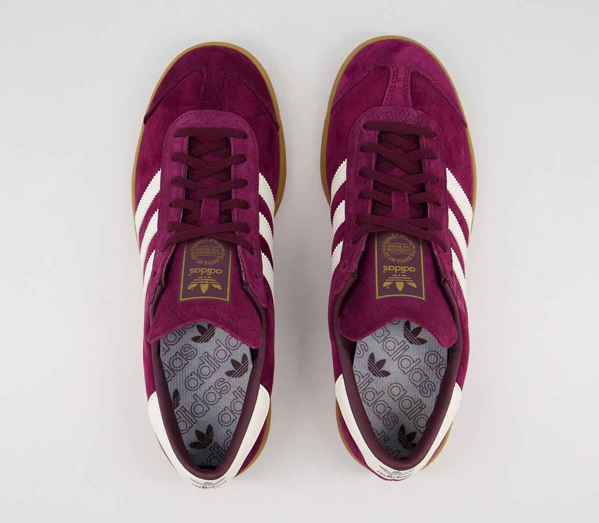 adidasHamburg TrainersMaroon Off White Gum