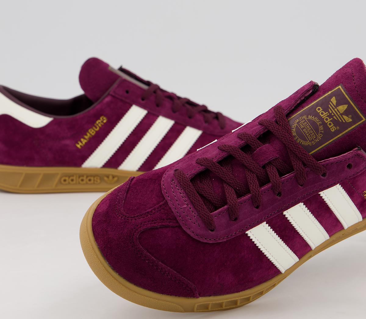 adidasHamburg TrainersMaroon Off White Gum