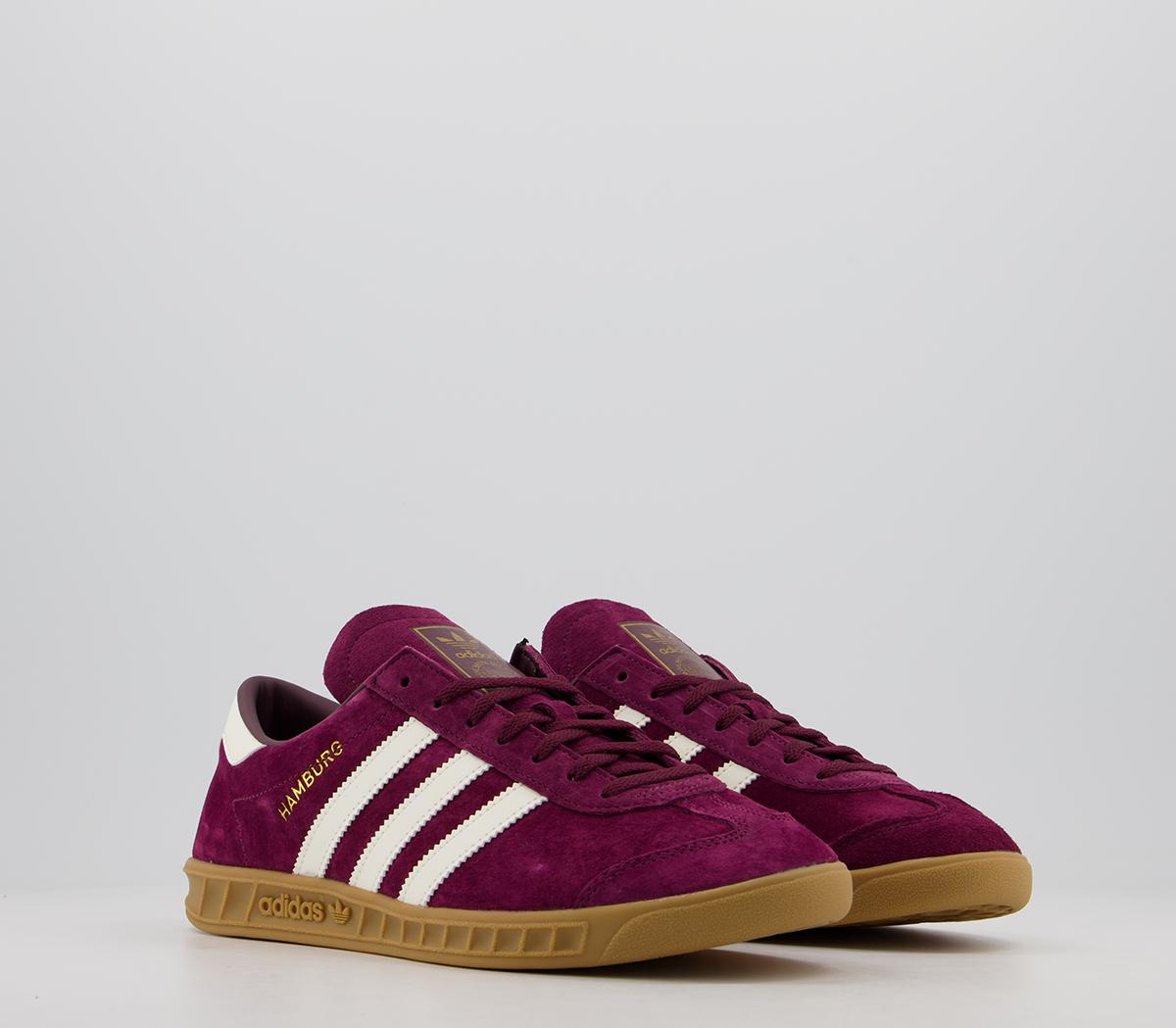 adidasHamburg TrainersMaroon Off White Gum