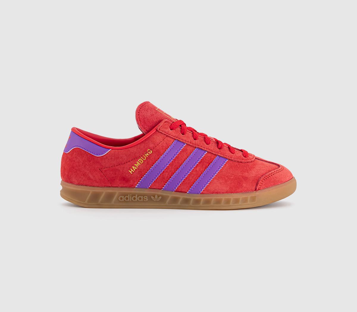 adidas Hamburg Red Purple Burst Gum Women s Trainers