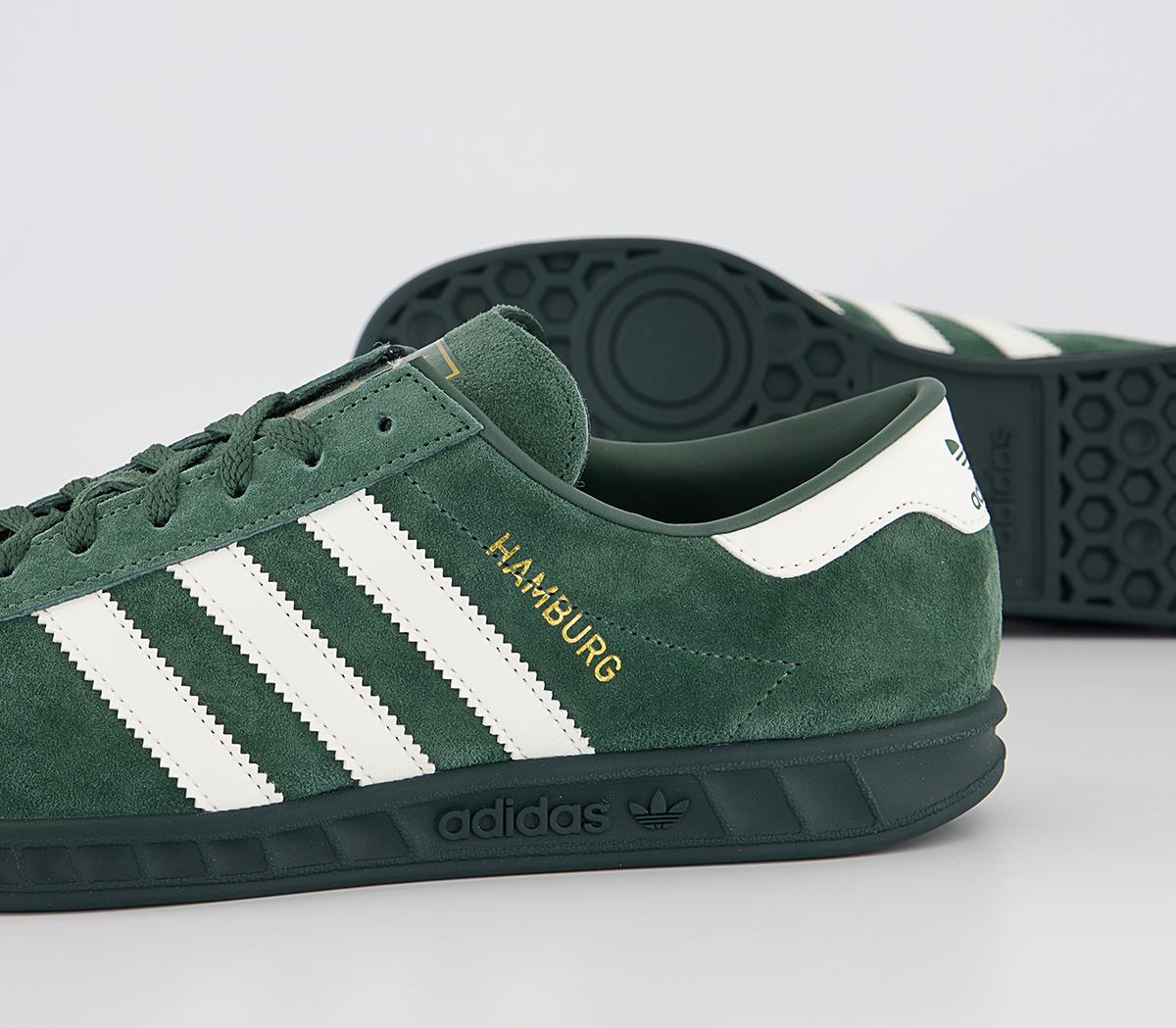 adidas Hamburg Trainers Green Oxide Off White Shadow Green - Men's Trainers