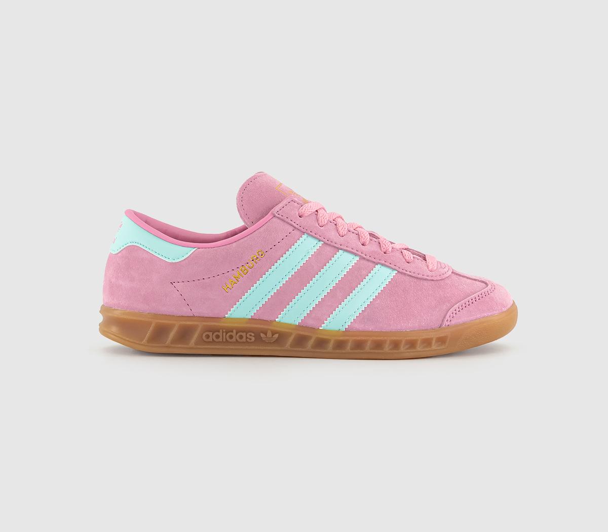 adidas Hamburg Trainers Bliss Pink Semi Flash Aqua Gum Women s Trainers