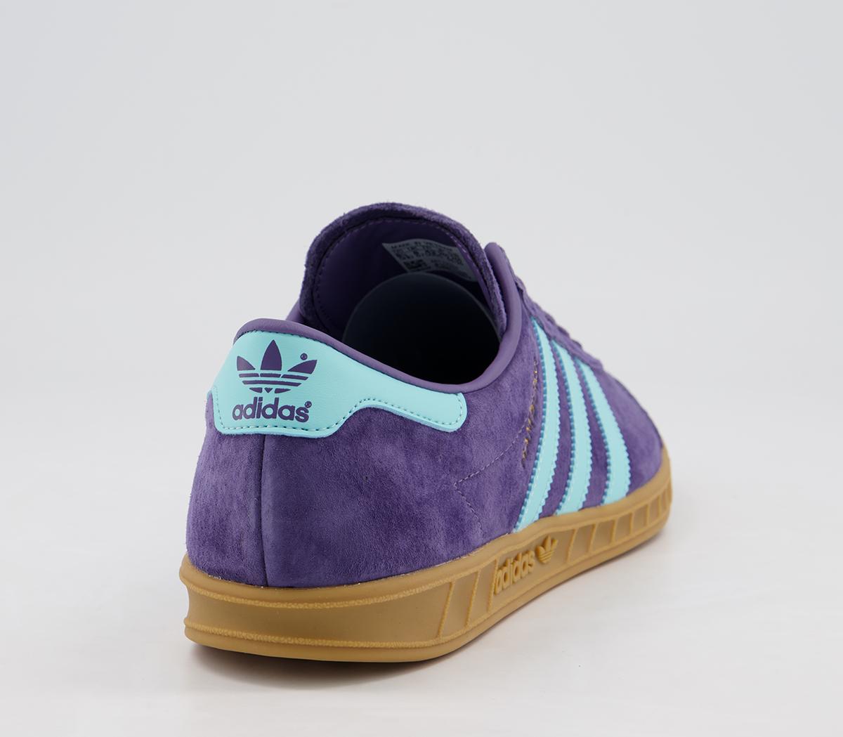 adidasHamburg TrainersTech Purple Clear Aqua Gum