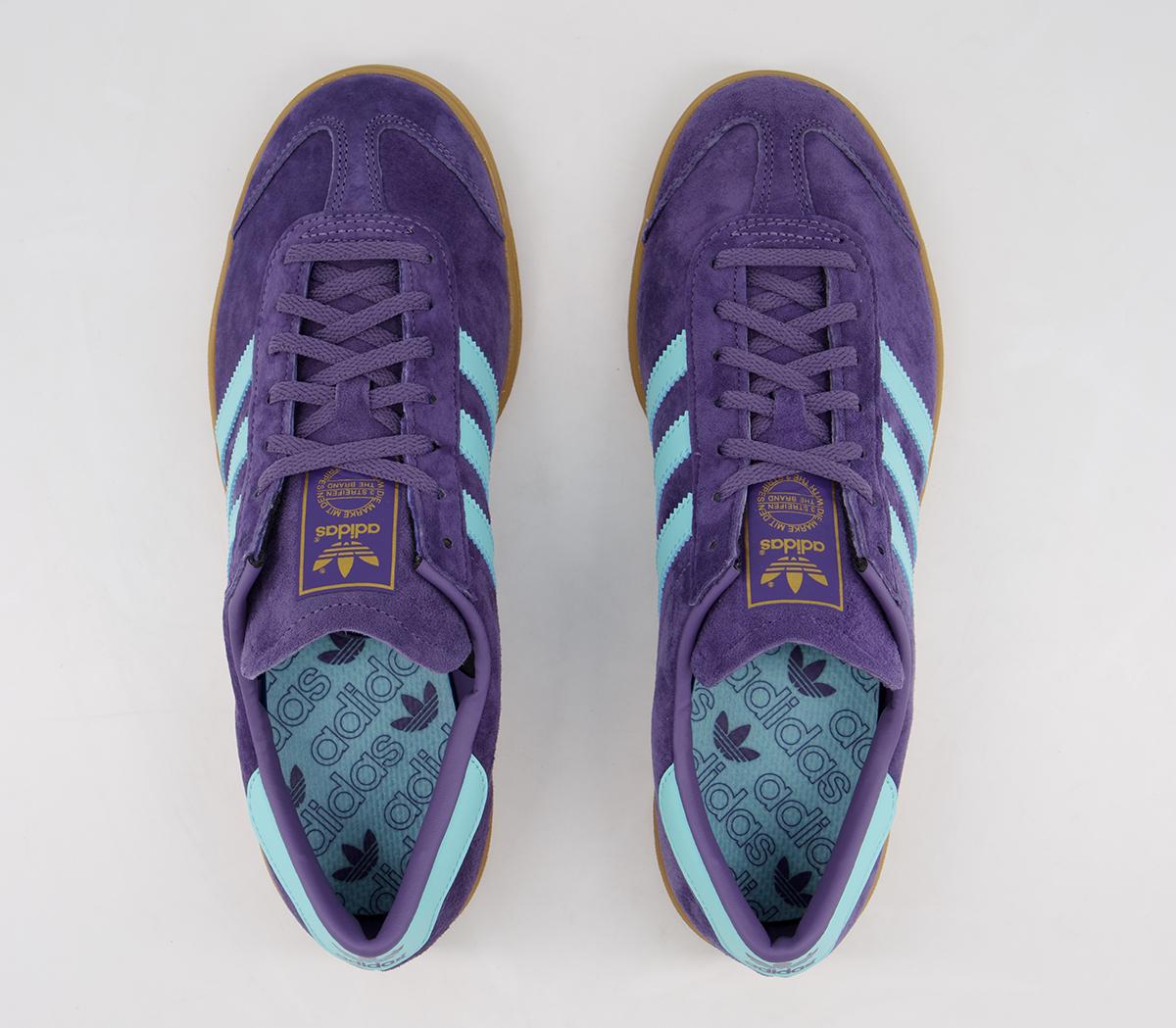 adidasHamburg TrainersTech Purple Clear Aqua Gum