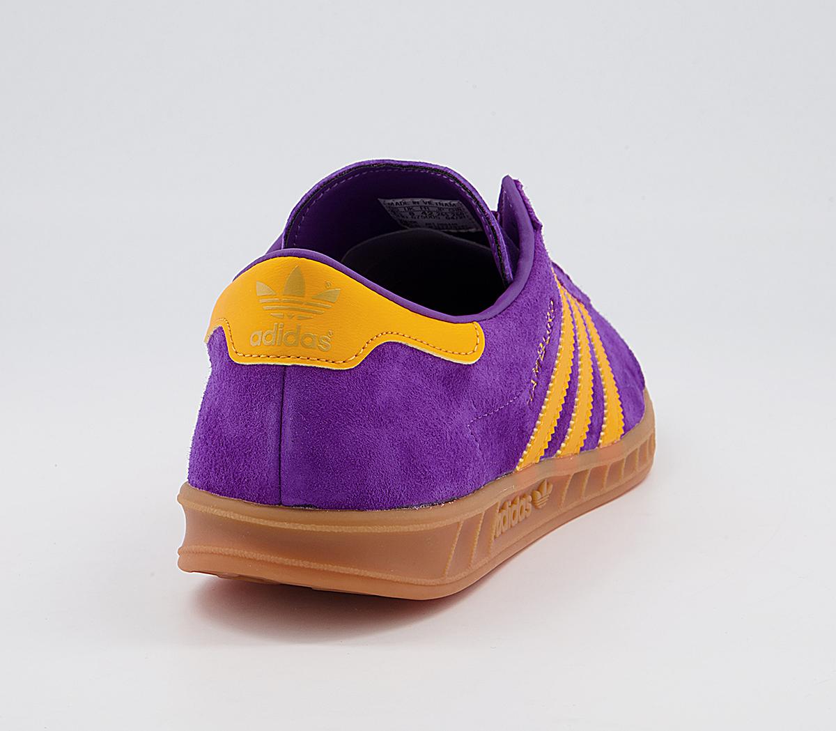 adidas Hamburg Trainers adidas Hamburg Trainers Purple Orange Gum