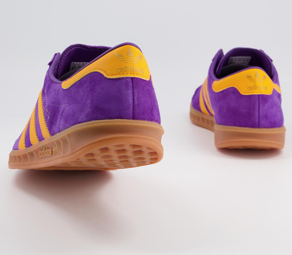 adidas Hamburg Trainers adidas Hamburg Trainers Purple Orange Gum