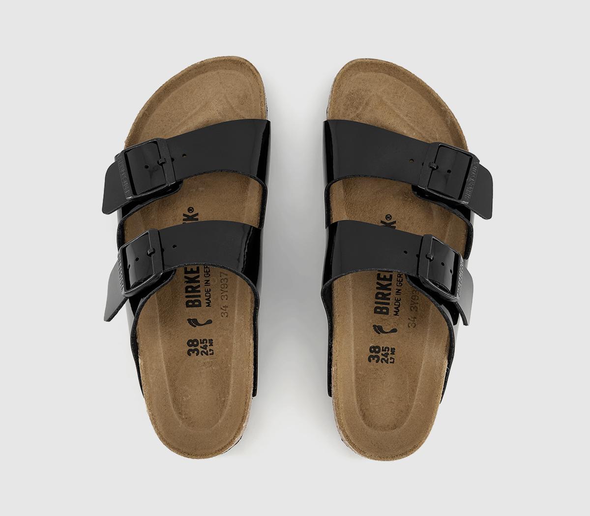 BIRKENSTOCK Arizona Two Strap Sandals BIRKENSTOCK Arizona Two Strap Sandals Black Patent
