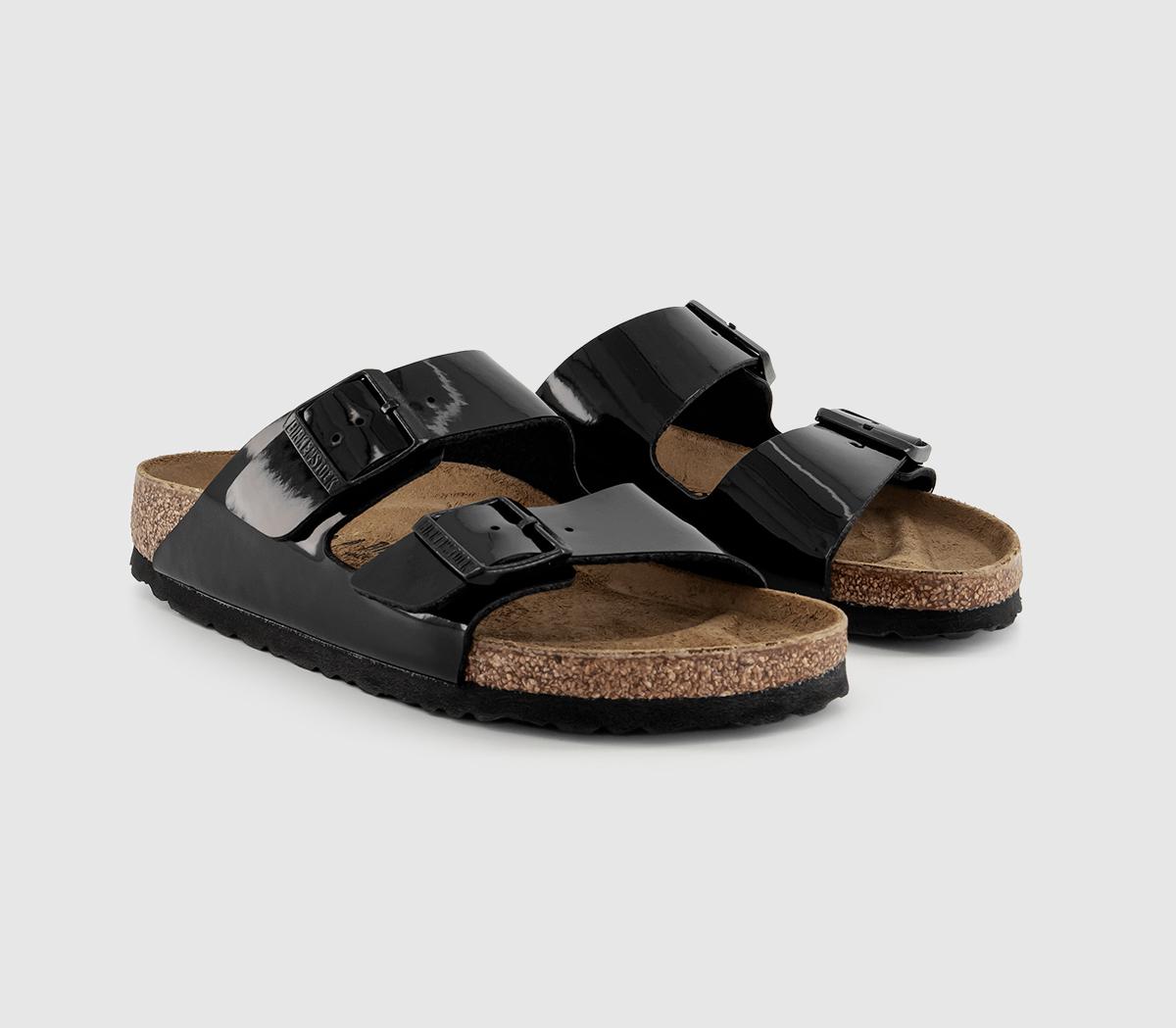 BIRKENSTOCK Arizona Two Strap Sandals BIRKENSTOCK Arizona Two Strap Sandals Black Patent