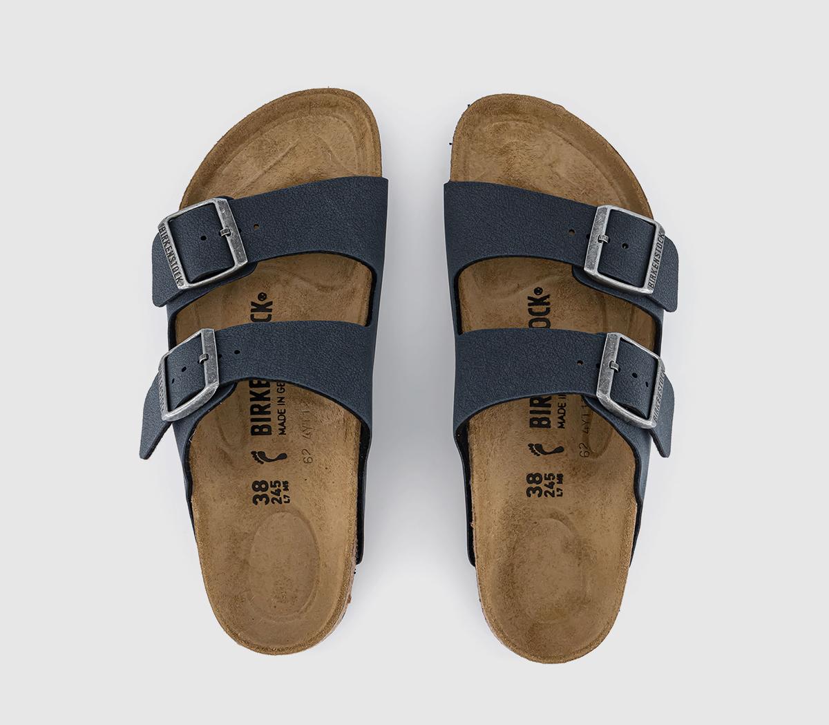 BIRKENSTOCK Arizona Two Strap Sandals F BIRKENSTOCK Arizona Two Strap Sandals F Basalt Birko Flor Nubuck