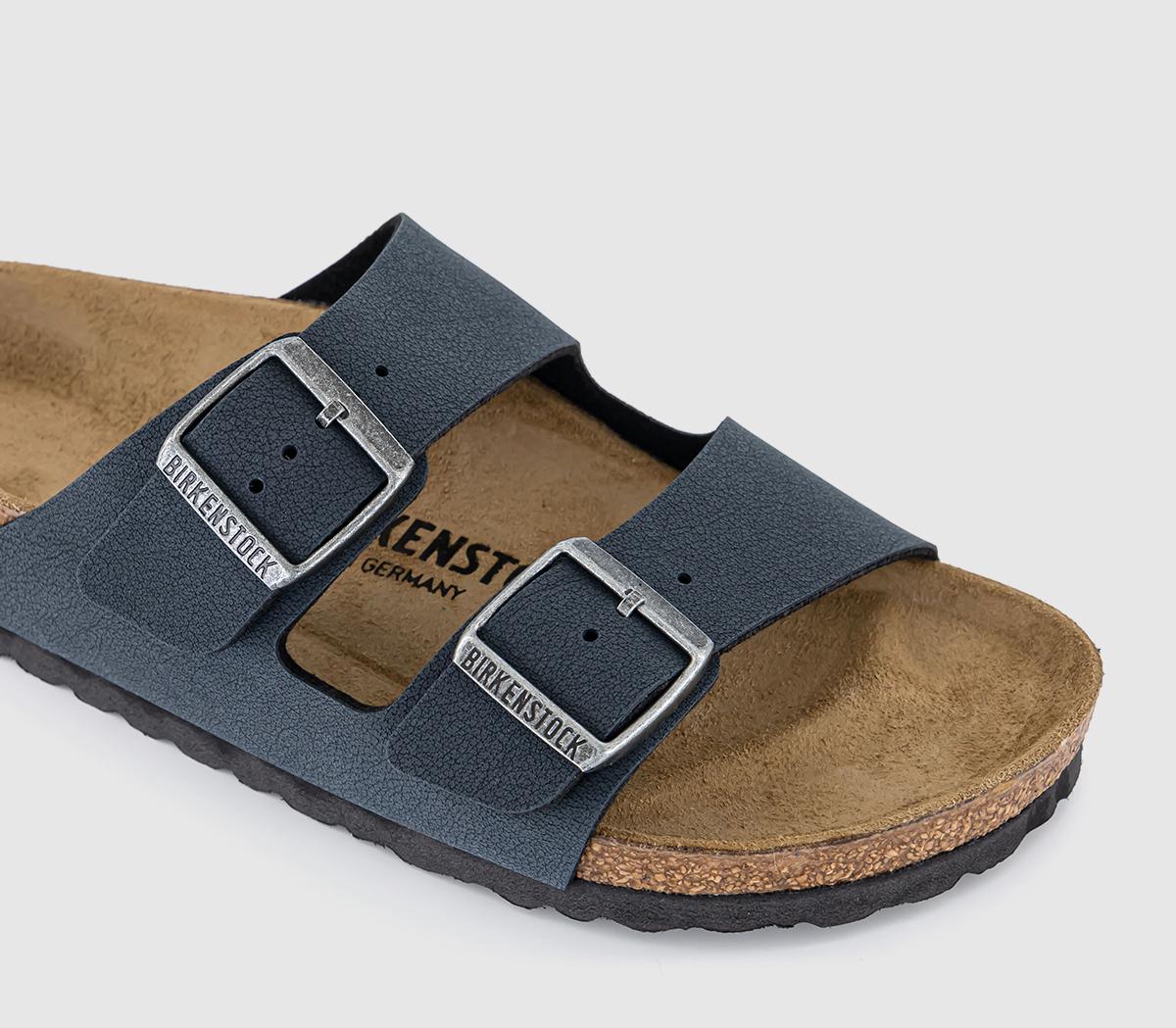BIRKENSTOCK Arizona Two Strap Basalt Birko Flor Nubuck - Sandalen