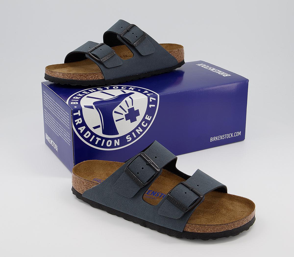 BIRKENSTOCK Arizona Two Strap Sandals F BIRKENSTOCK Arizona Two Strap Sandals F Basalt Birko Flor Nubuck
