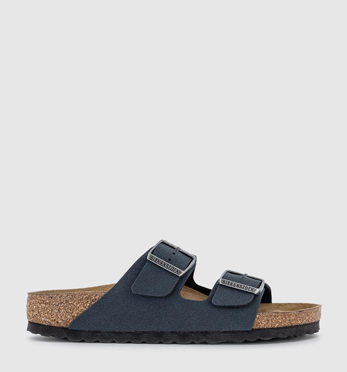 BIRKENSTOCK Arizona Two Strap Sandals F Basalt Birko Flor Nubuck