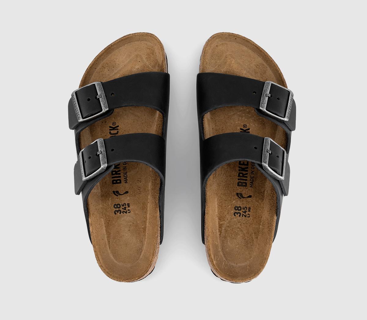 BIRKENSTOCKArizona Two Strap SandalsOiled Leather Black