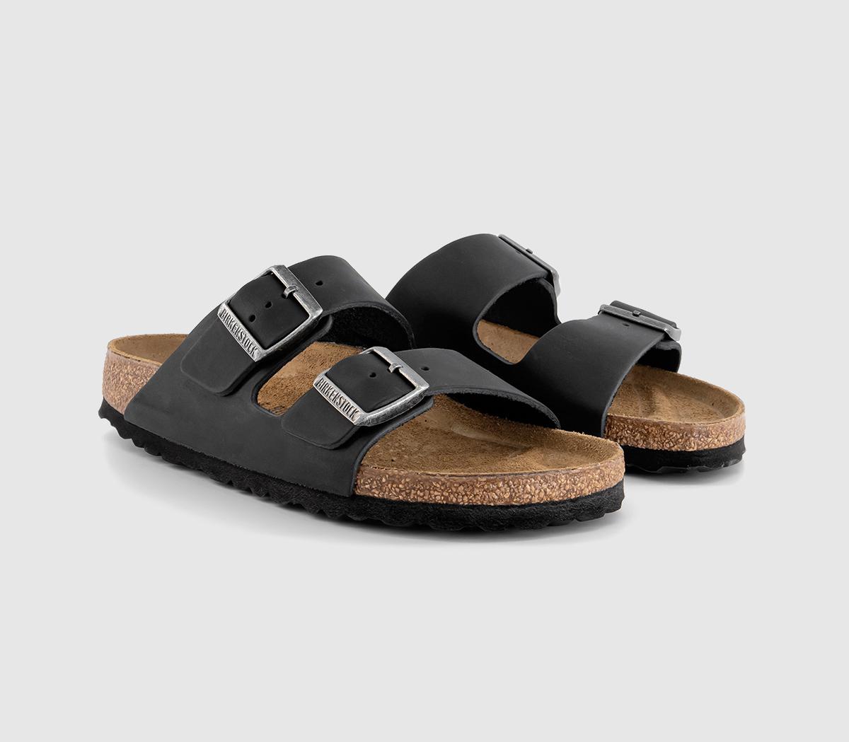 BIRKENSTOCKArizona Two Strap SandalsOiled Leather Black