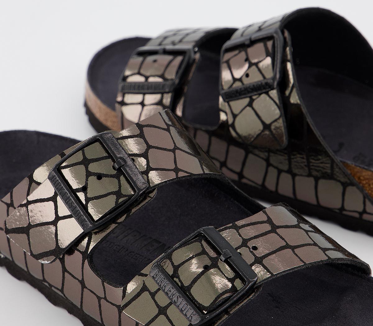 BIRKENSTOCKArizona Two Strap SandalsGator Gleam Black