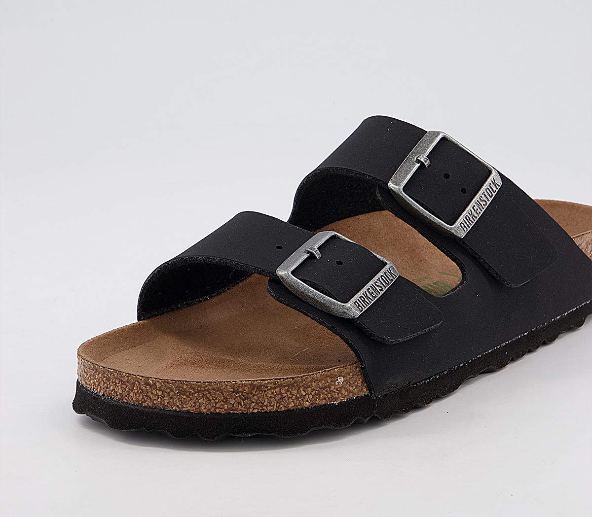 BIRKENSTOCK Arizona Two Strap Sandals F Earthy Vegan Black - Women’s ...