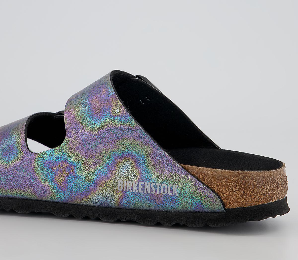 BIRKENSTOCK Arizona Two Strap Sandals BIRKENSTOCK Arizona Two Strap Sandals Iridescent Black Vegan