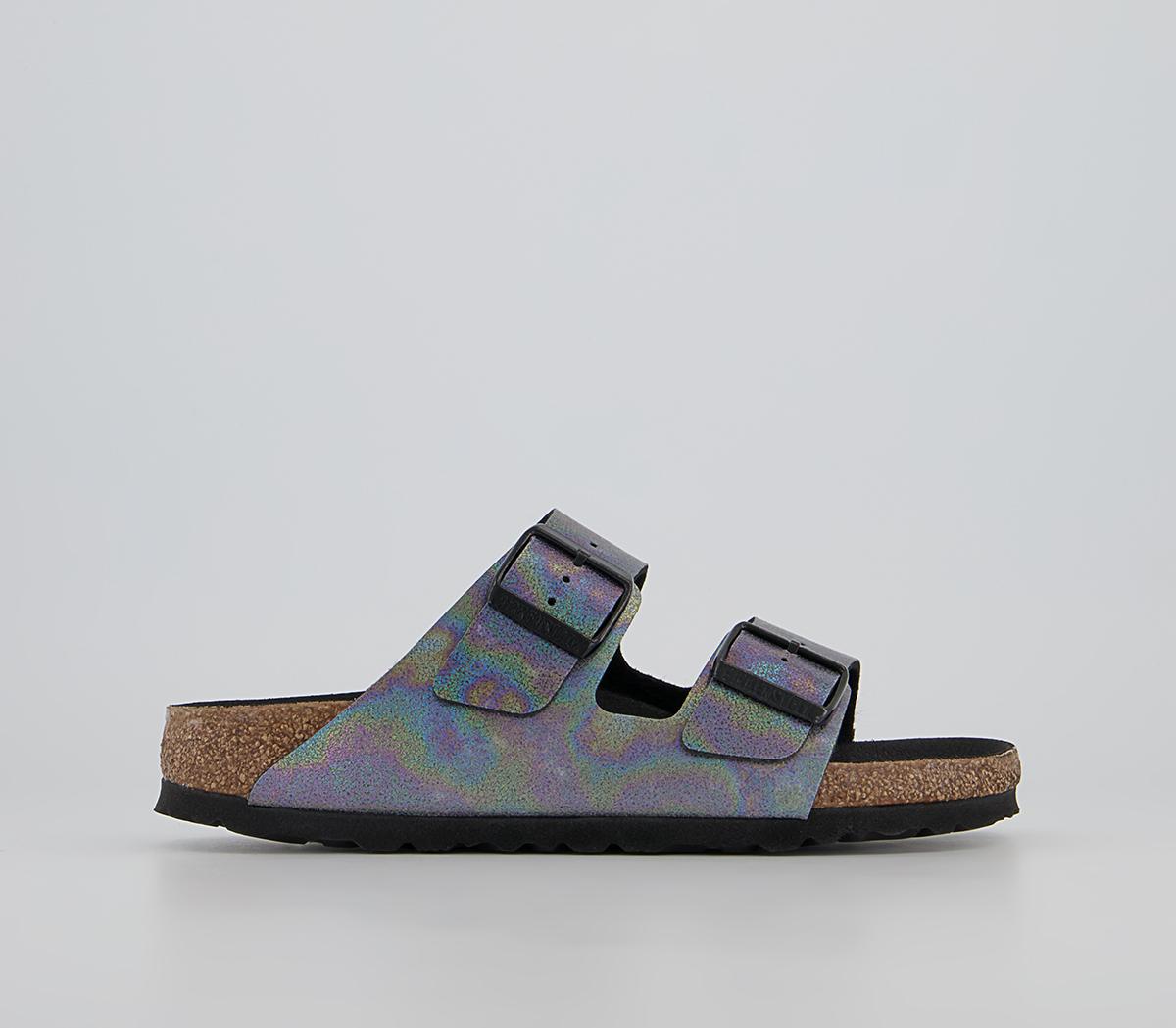 BIRKENSTOCK Arizona Two Strap Sandals BIRKENSTOCK Arizona Two Strap Sandals Iridescent Black Vegan