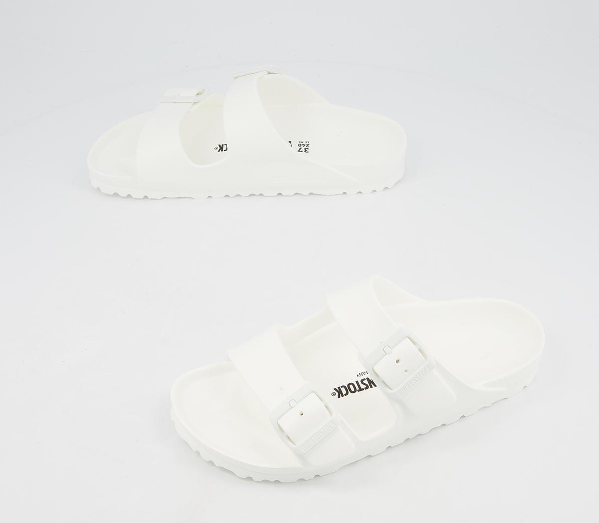 BIRKENSTOCK Arizona Two Strap Sandals BIRKENSTOCK Arizona Two Strap Sandals White Eva
