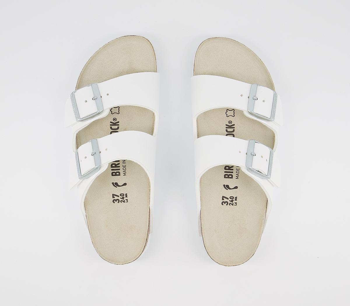 BIRKENSTOCKArizona Two Strap Sandals F BIRKENSTOCKArizona Two Strap Sandals FWhite Birko Flor