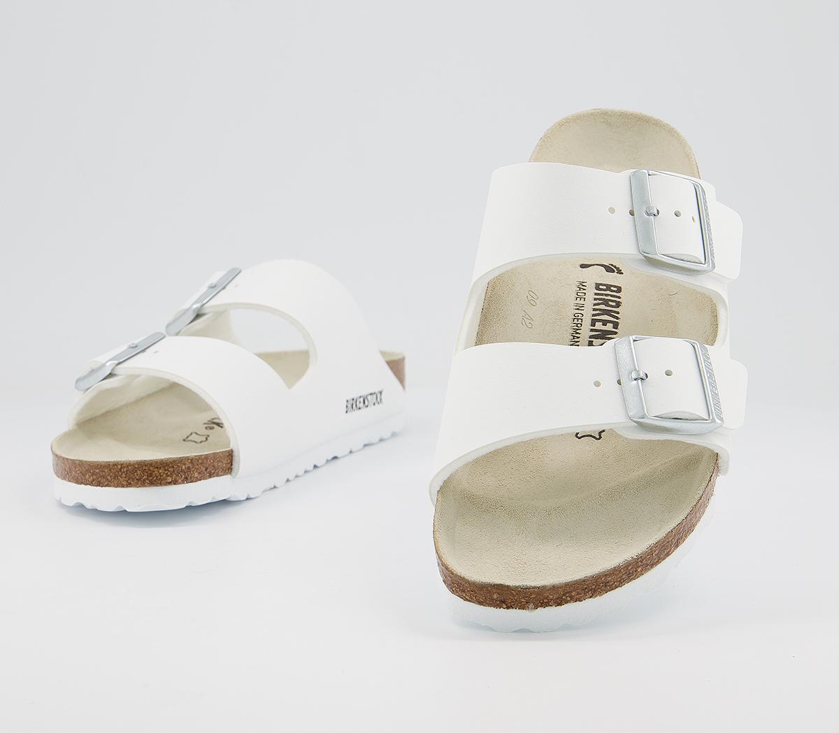 BIRKENSTOCKArizona Two Strap Sandals F BIRKENSTOCKArizona Two Strap Sandals FWhite Birko Flor