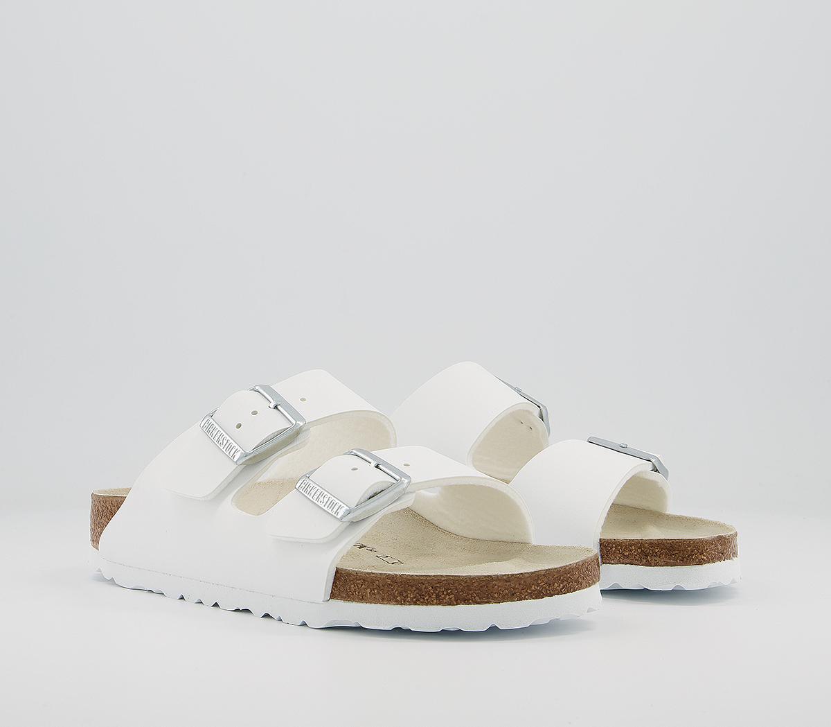 BIRKENSTOCKArizona Two Strap Sandals F BIRKENSTOCKArizona Two Strap Sandals FWhite Birko Flor