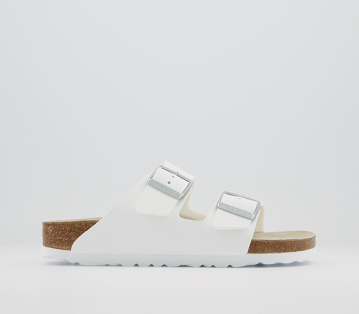 BIRKENSTOCKArizona Two Strap Sandals F BIRKENSTOCKArizona Two Strap Sandals FWhite Birko Flor