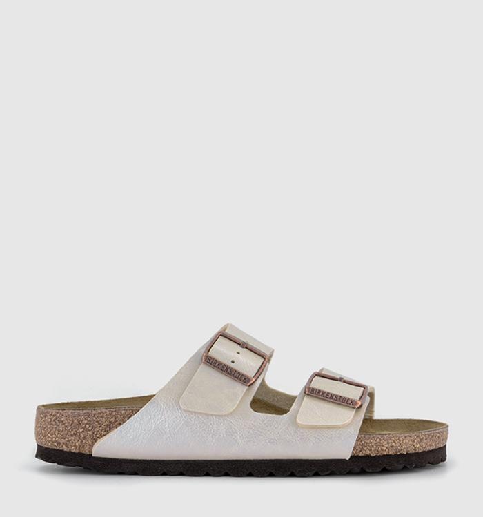 BIRKENSTOCK Arizona Two Strap Sandals Graceful Pearl White